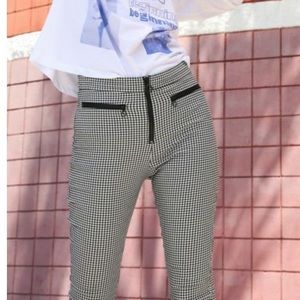 Urban outfitters plaid high waisted zipper pants